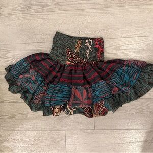 Multicolor Patterned Women's mini Skirt